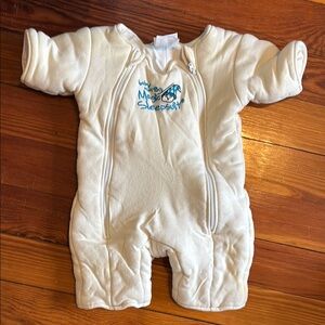 Baby Merlin’s Magic Sleepsuit Cream One Piece with Full-Length Zipper